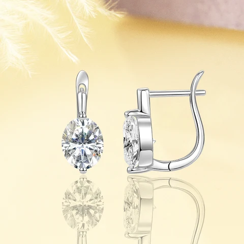 Серьги-капли Anziw муассанит серебро 925