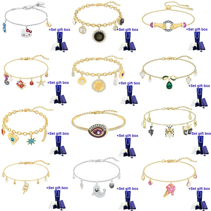 

S High Quality SL028 Bracelet Engraved Marine Insect Series Bracelet Party Wedding Luxury Woman Jewelry Gift