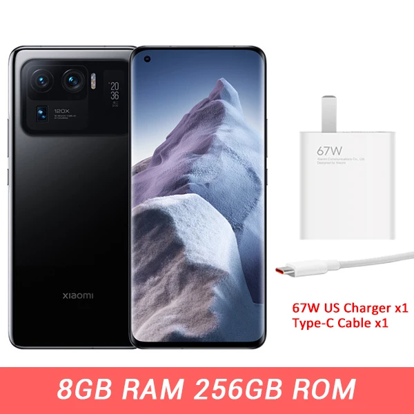  Глобальная прошивкой Xiaomi Mi 11 Ultra 8 ГБ 256 ГБ / 12 ГБ 512 ГБ 5G Смартфон Snapdragon 888 50Мп Трёх Камера быстрая зарядка 67W Быстрая зарядка 2K 120 Гц AMOLED экр…