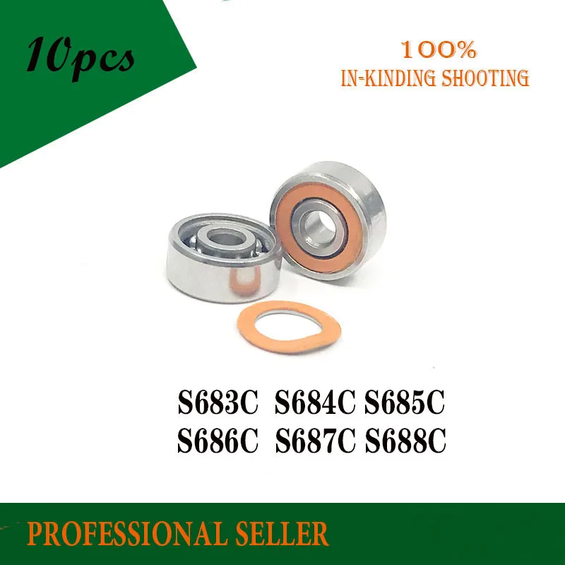 

10pcs S683 S684 S685 S686 S687 S688 C 2OS 2RS CB ABEC7 Stainless Steel Hybrid Ceramic Bearings/Fishing Reel Bearings