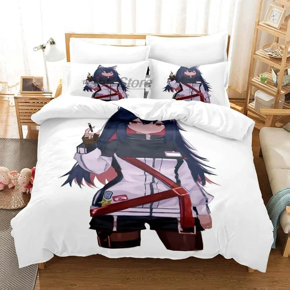 3D Print Anime Arknights Bedding Set Single Twin Full Queen King Size Bed Adult Kid Bedroom Duvet cover Sets Home Textiles