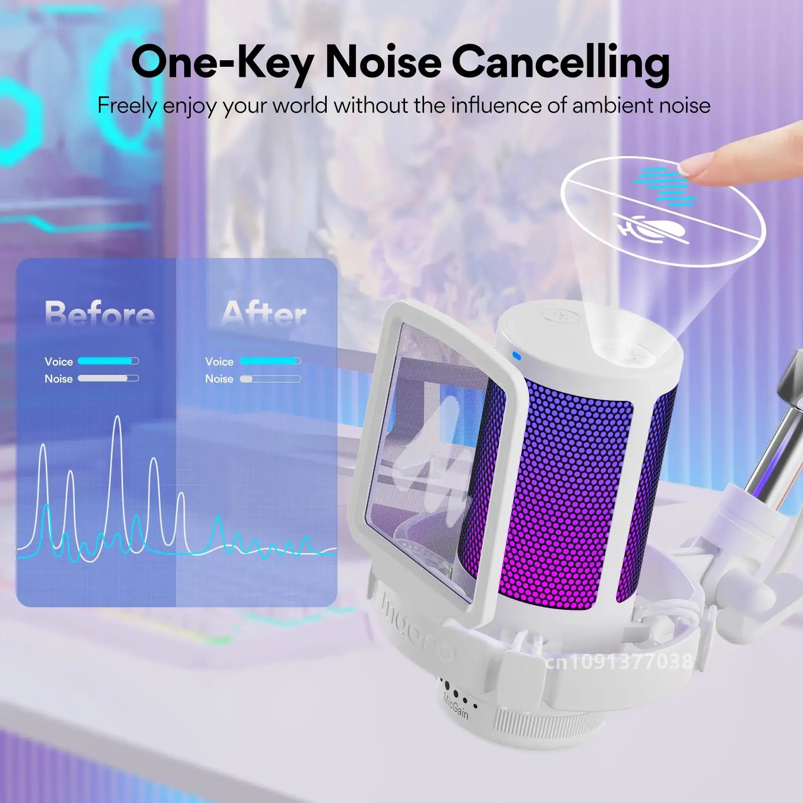 Игровой микрофон Maono Gamerwave DGM20S USB-микрофон