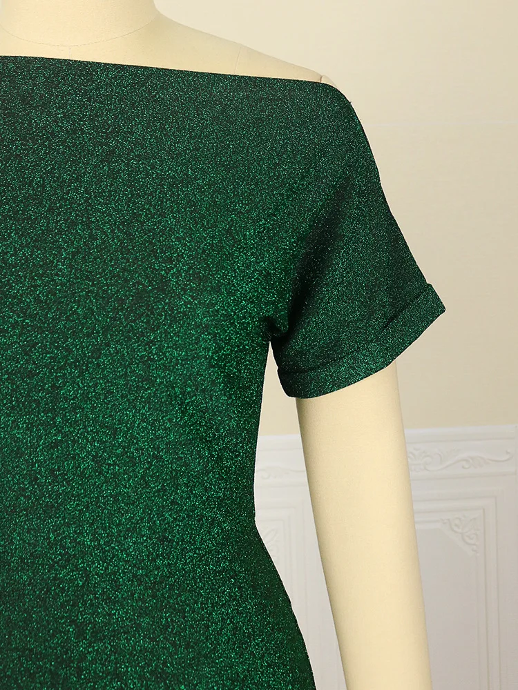 Plus Size Elegant Long Party Dress For Women Short Sleeve Gold Filigree Mermaid Max Birthday Vestidos Christmas Gowns 2022 Club