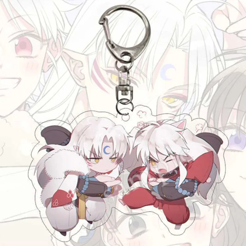 Японские Аниме Inuyasha оригинальные брелоки для женщин и мужчин двухсторонние