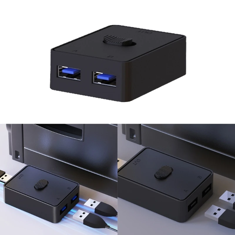 

USB Printer Sharing Switcher Selector Box Control Two Computers with OneMonitor Fast Reliable 2 in 1 Out / 1 in 2 Drop Shipping
