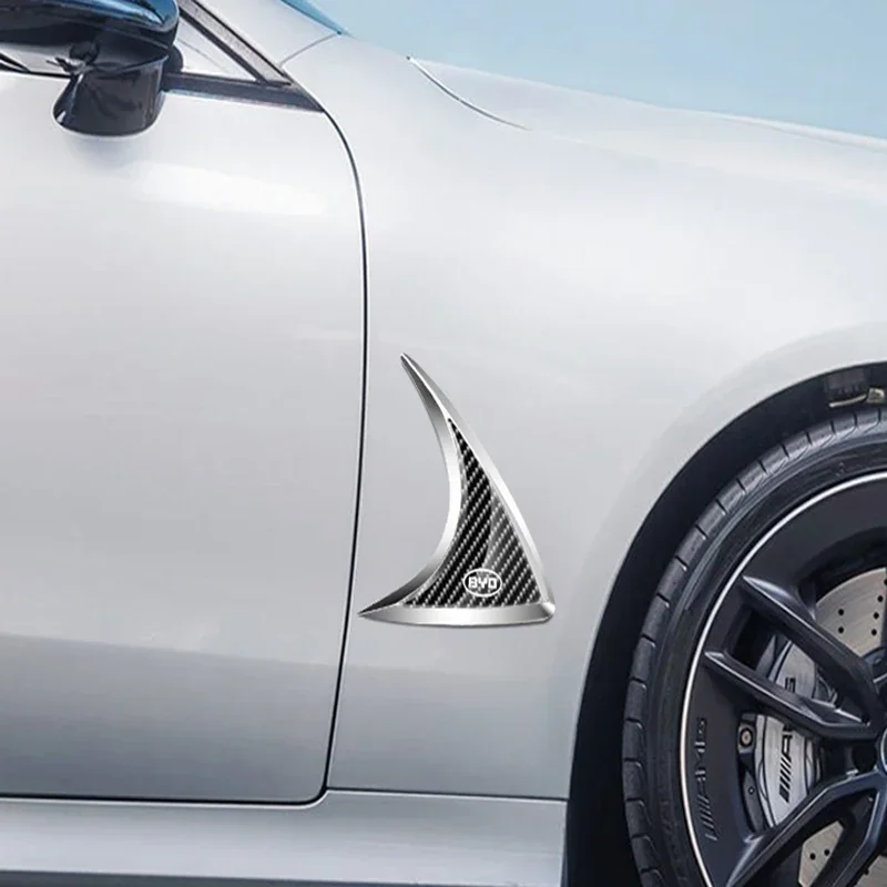 1 пара автомобильных металлических наклеек на окно багажника аксессуары для BYD