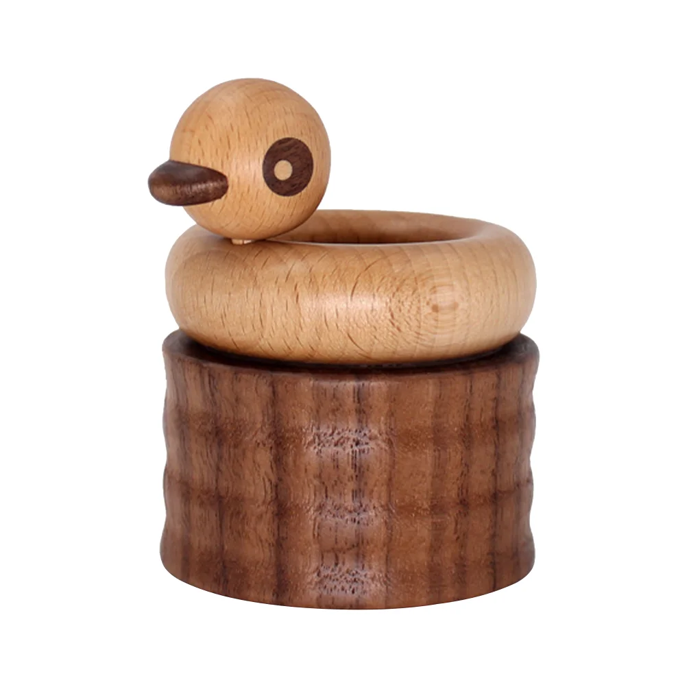 

1pc Home Decoration Craft Swimming Duck Pen Insert Creative Pen Container