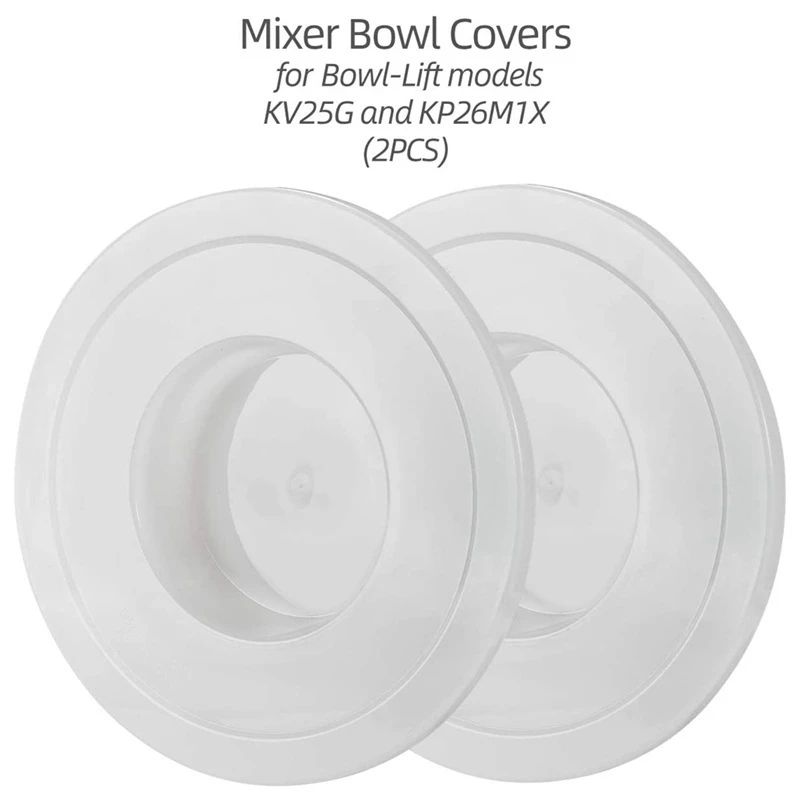 (2Pack)- Mixers Bowl Covers for KitchenAid 5/6 Quart Bowl Fe