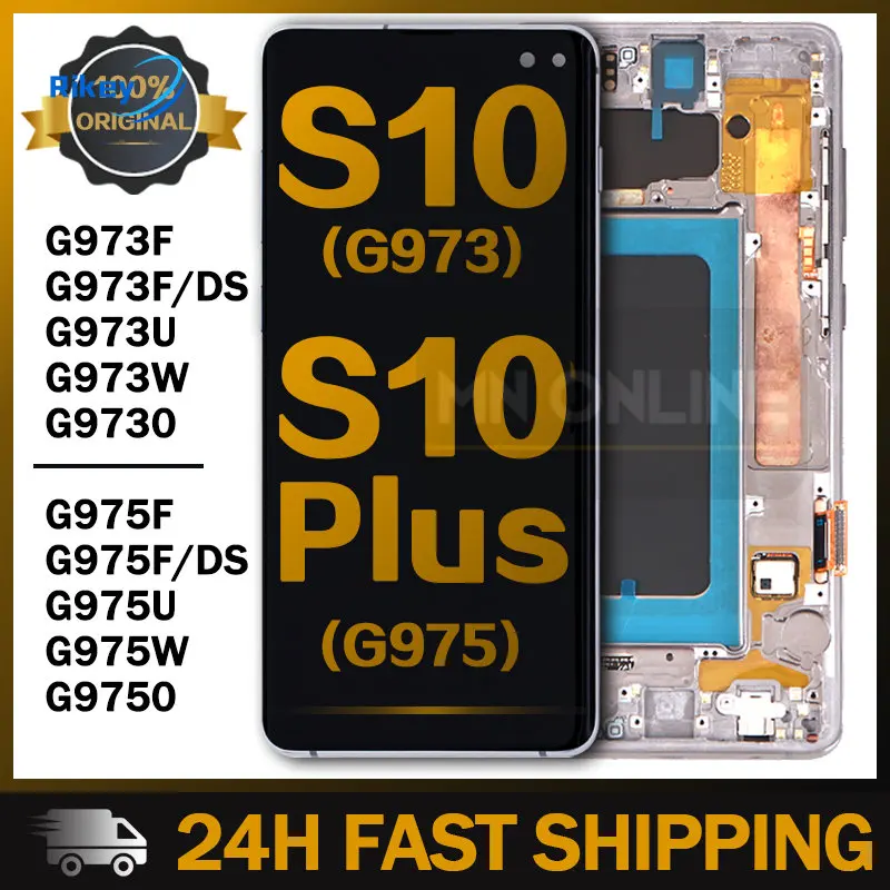 

Новый оригинальный AMOLED ЖК-дисплей для SAMSUNG Galaxy S10 дисплей G973 G973F S10 Plus ЖК-экран G975 G975F сенсорный экран дигитайзер в сборе