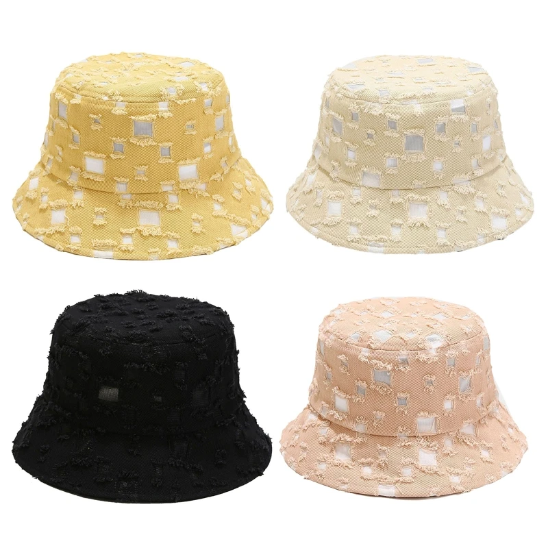 

Travel Solid Color Bucket Cotton Hat for Summer Autumn Sunproof Fisherman Hat