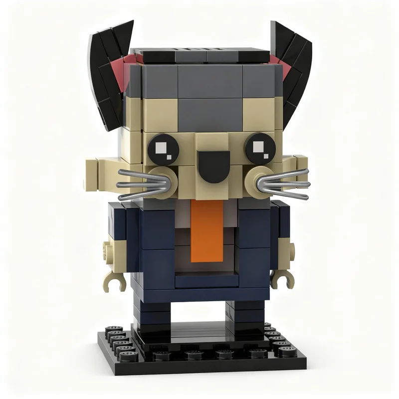 107 шт. MOC BrickHeadz Lackadaisy - модель Рокки Рикаби, строительные блоки, архитектурная модель, рождественский подарок, креативная идея для художественного оформления. (art.: 3920dcc9a4e36) - 3920dcc9a4e36