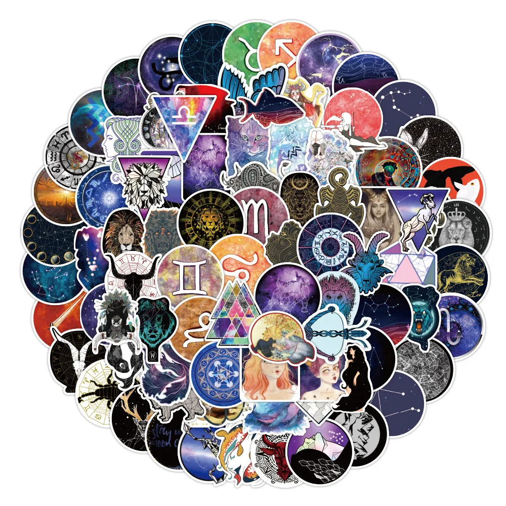 

10/30/50/100Pcs Animal Constellation Stickers Aesthetic Vsco Girl Graffiti Deacl Waterproof Skateboard Phone Guitar DIY Sticker