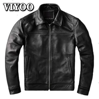 male m 6xl 2022 legitimate mens autumn business motorcycle clothing genuine cowhide leather jacket casual waist coat mens hombre