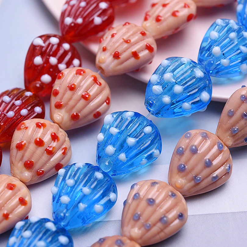 7 шт. морской ракушки высокое качество кулон цветные стеклянные шармы бусины для