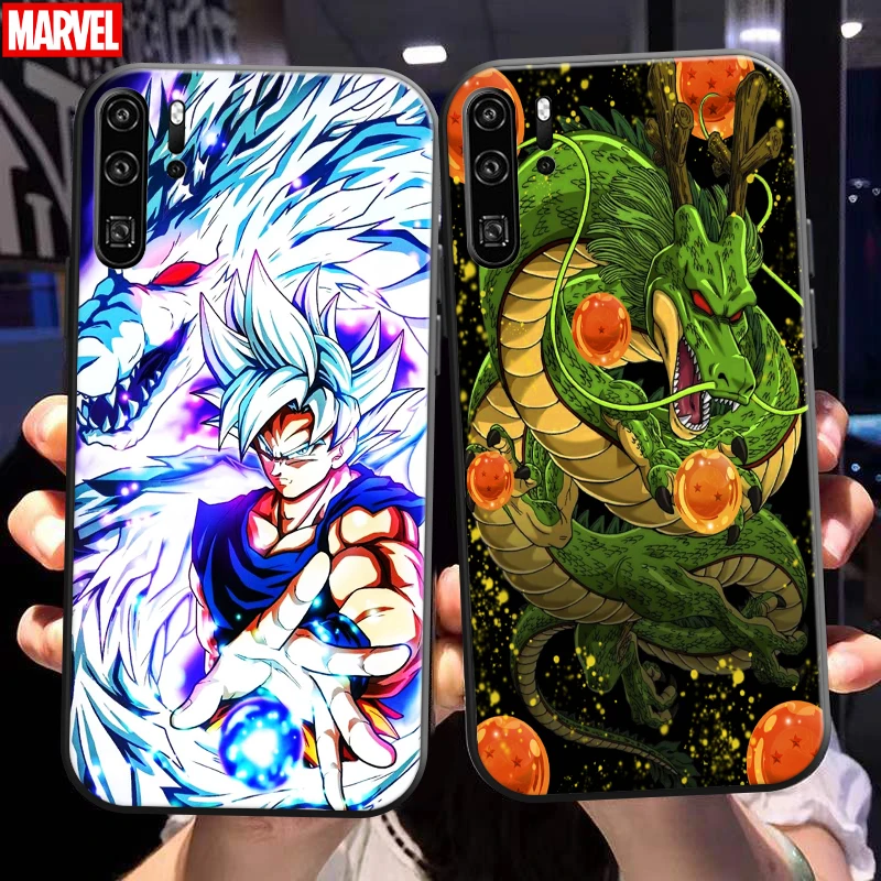 

Dragon Ball Goku For Huawei P50 P40 P30 P20 Pro Lite 5G P Smart 2019-2021 Phone Case Coque Funda Back Black Soft Carcasa