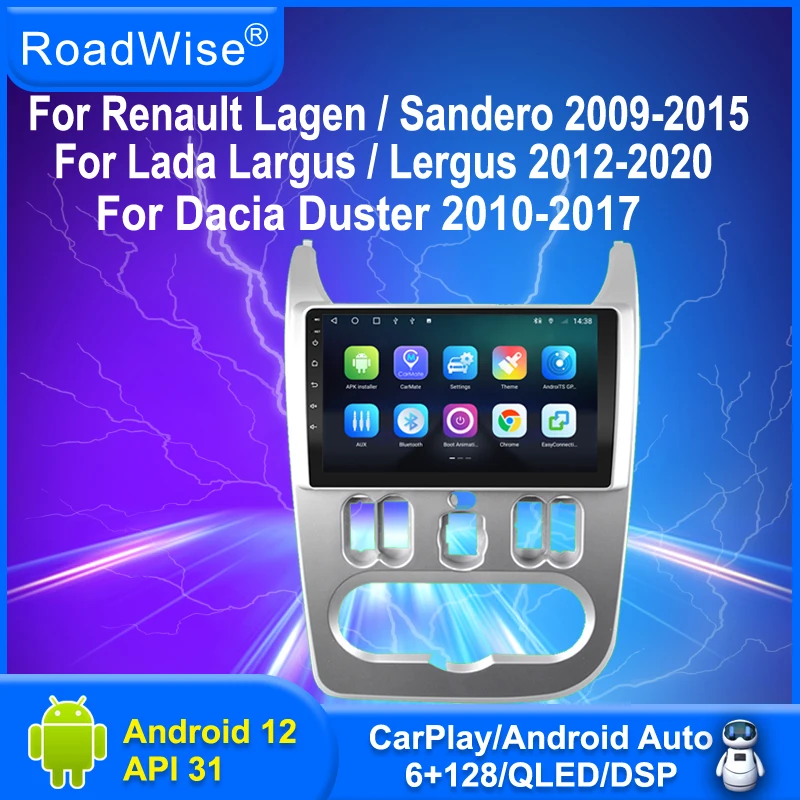 

Автомагнитола Roadwise 8 + 256 Android для Renault Logan 1 Sandero 2009-2015 Dacia Duster мультимедиа 4G GPS DVD 2Din Автомагнитола Carplay