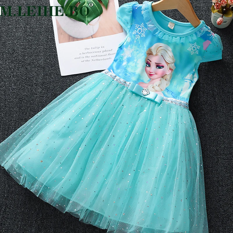 

Frozen Elsa Girls Dress Princess Costume Halloween Carnival Children Dress Kids Dresses for Girls Clothing Size 2-7Years