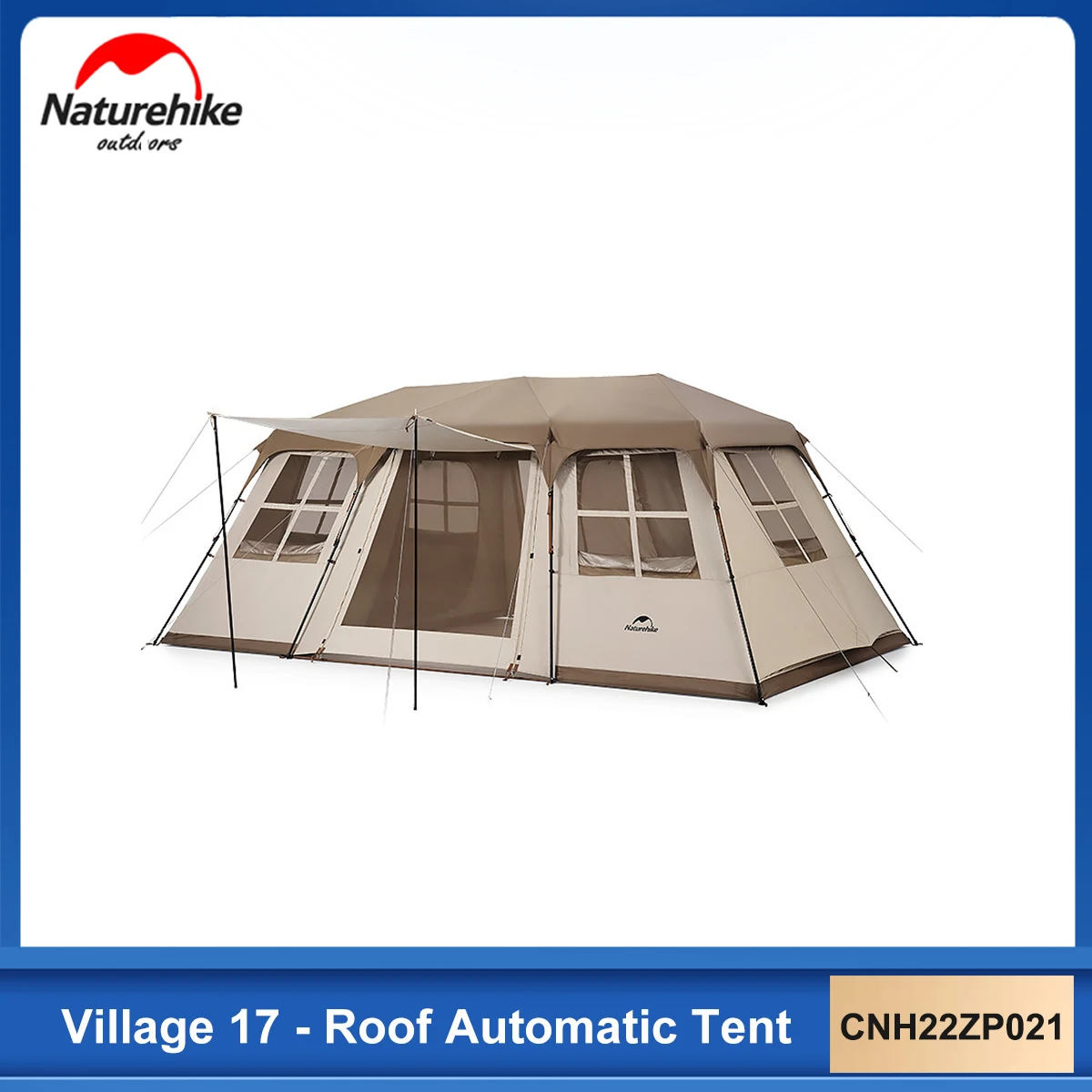 

Naturehike Village 17 Roof Automatic Tent CNH22ZP021 Outdoor Camping Tent for Travel Family Hiking Waterproof Sun Protection