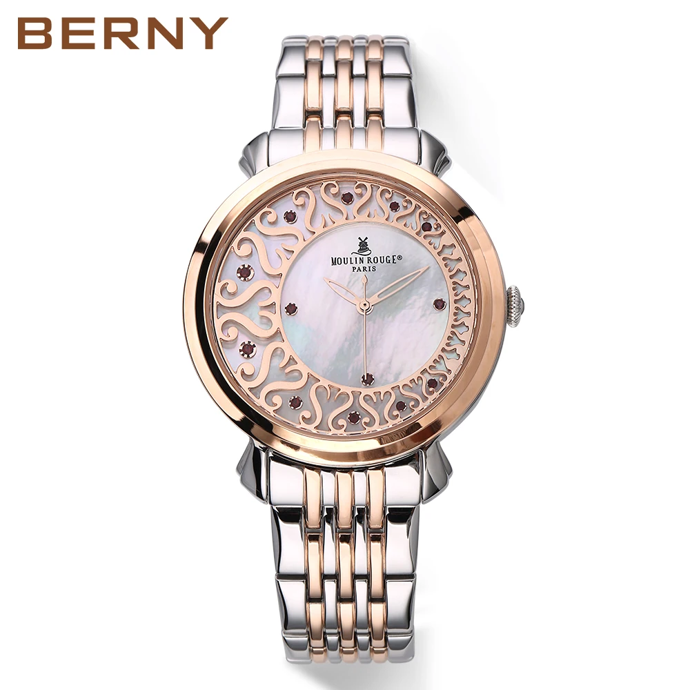 

Women's Watch Japan Quartz 18K Ladies Vintage Fashion Wristwatch Butterfly Buckle Stainless Steel Strap Pagani Design Reloj Muje