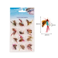 12pcs fly fishing lure insects style salmon flies trout single nymph hooks wet fly fishing lures fishing tackle