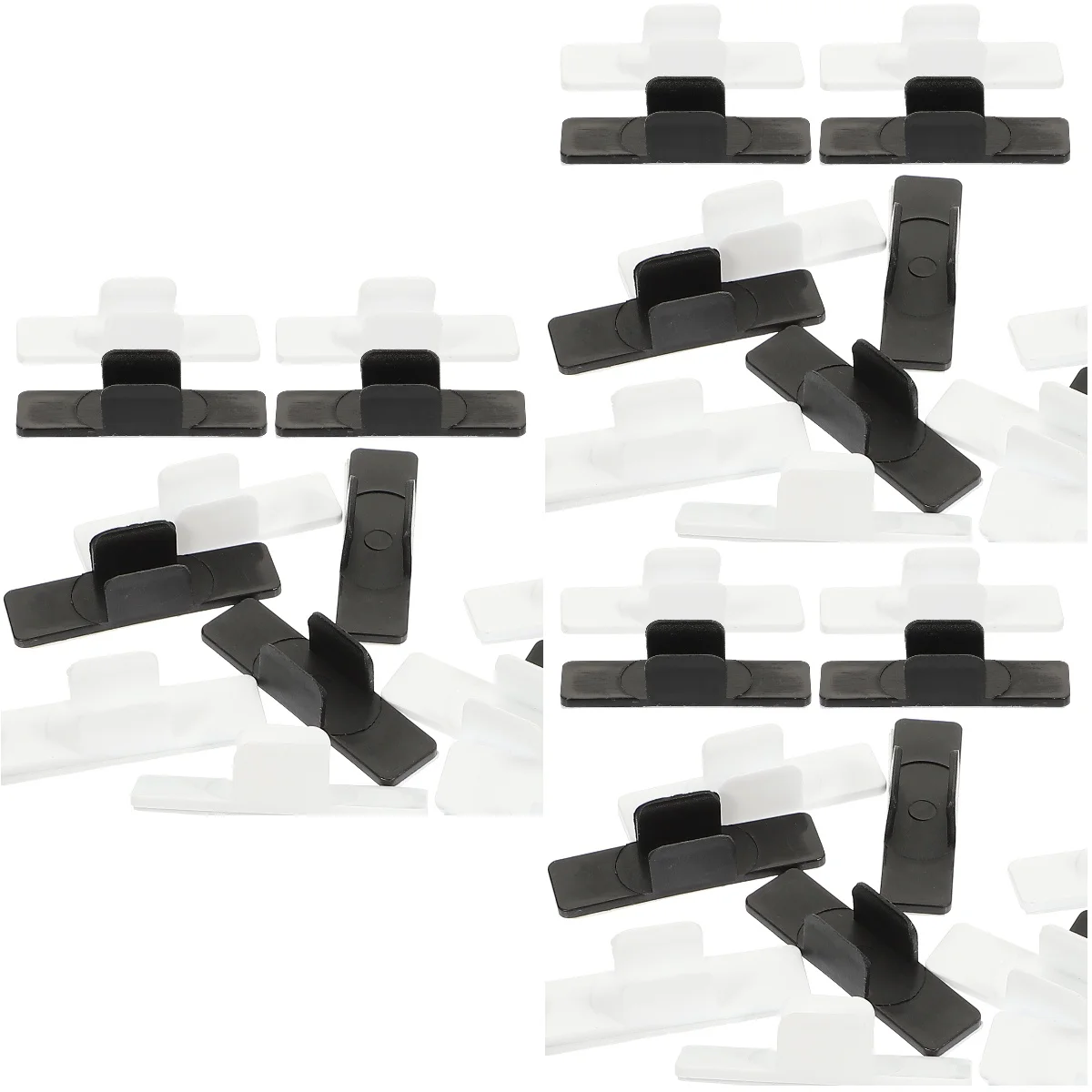 

60 Clips School Whiteboard Pen Clamps Adhesive Writing Pen Buckles for Office