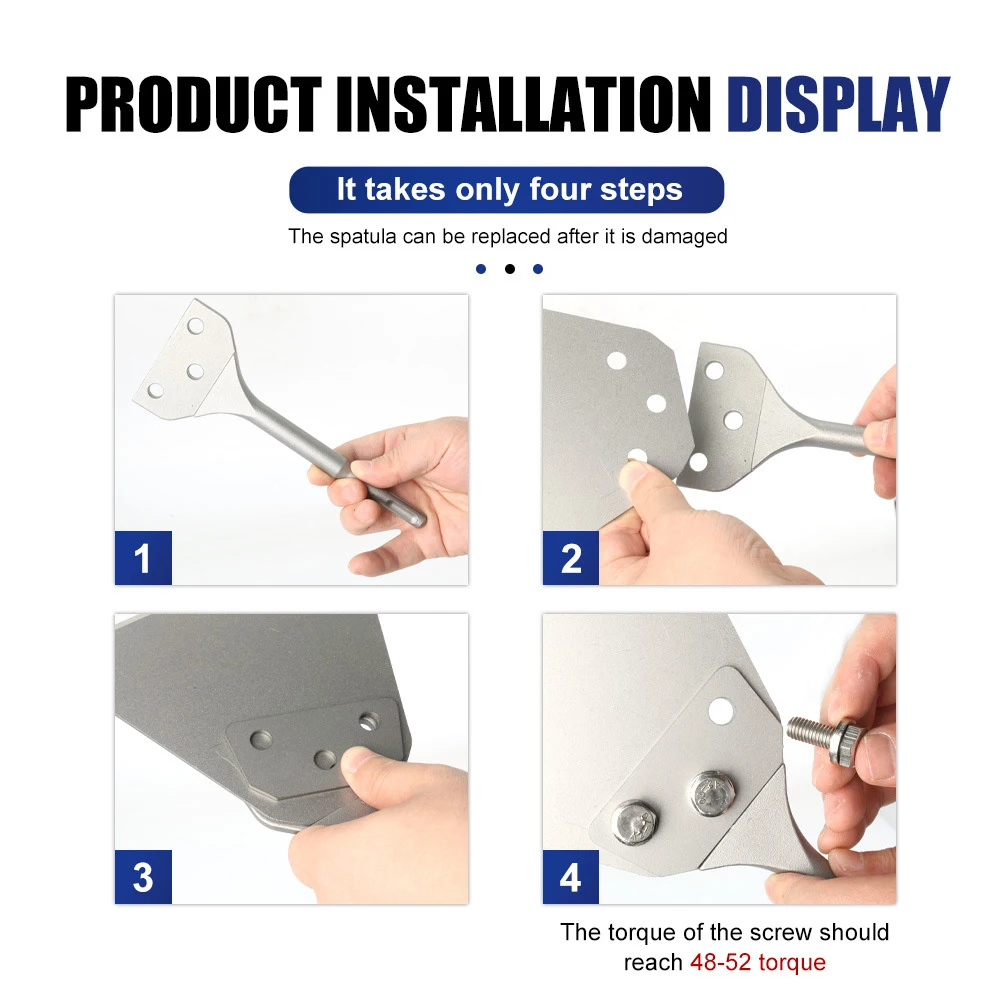 

Versatile SDS Plus Curved Floor Scraper Electric Hammer Scaling Chisel for Stubborn Adhesive and Carpeting Removal