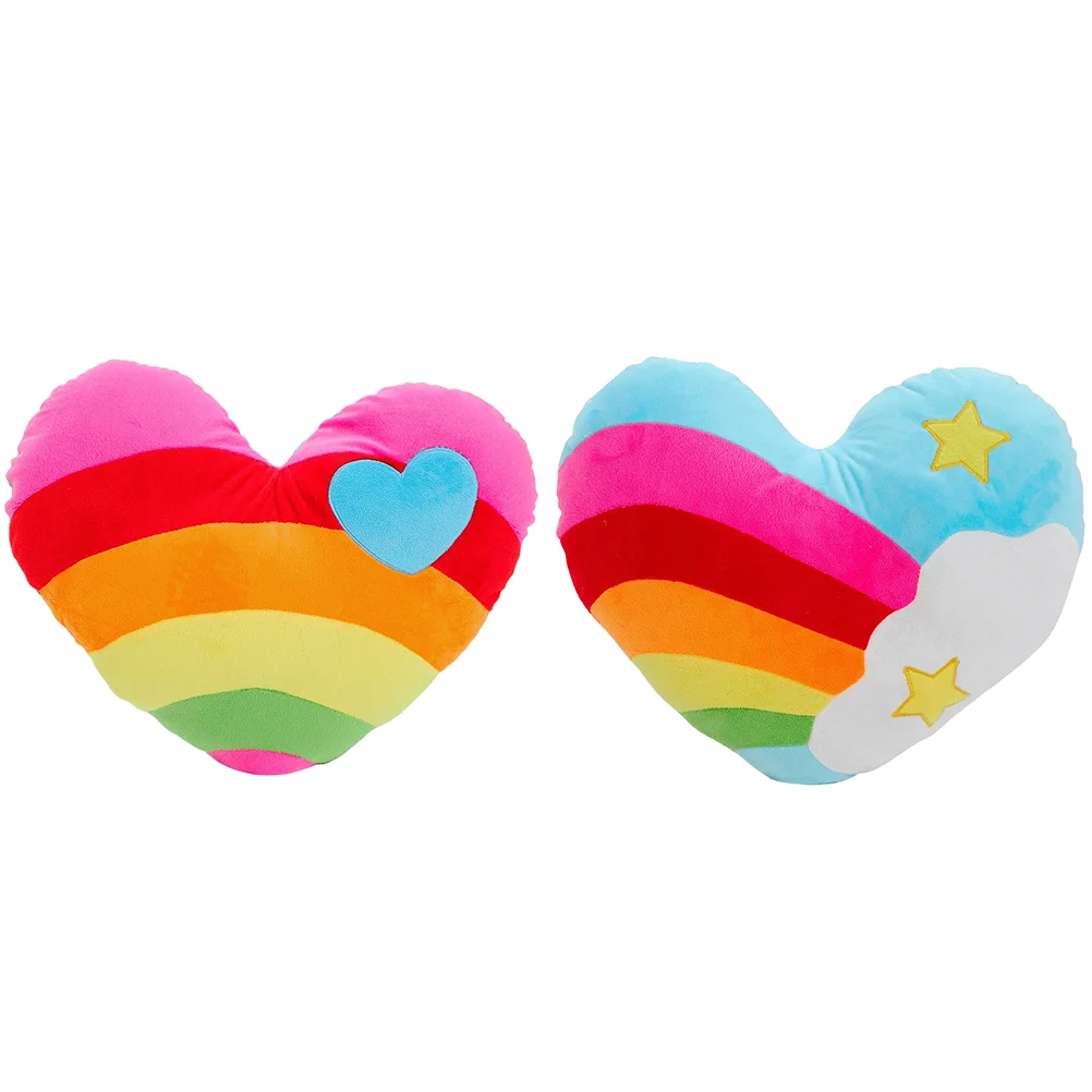 

Heart Pillow Plush Hearts Stuffed Valentines Throw Sleeping Conversation Gifts Day Stuff Nursery Fluffy Shaped Fur Faux Cushion