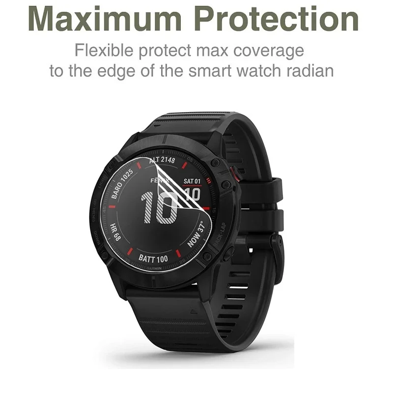 2 шт. Гидрогелевая Защитная пленка для Garmin Fenix 6 6S 6X Pro 5 5S 5X Plus (не стекло) 7 7S 7X экрана