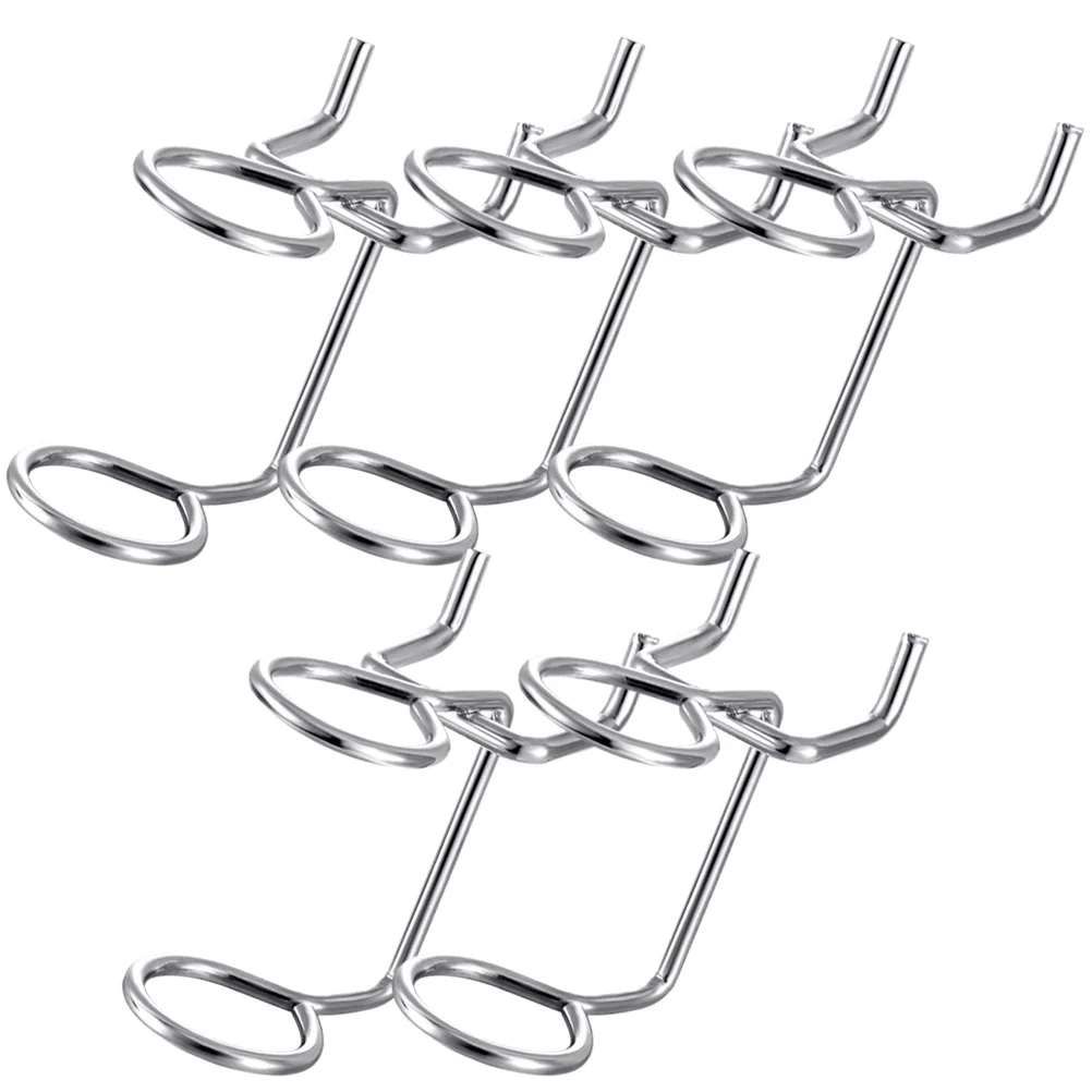 

5 Pcs Pegboard Racks Accessories Stocking Hooks Shelf Utility Holders Metal Brackets Garage Tool Organizer