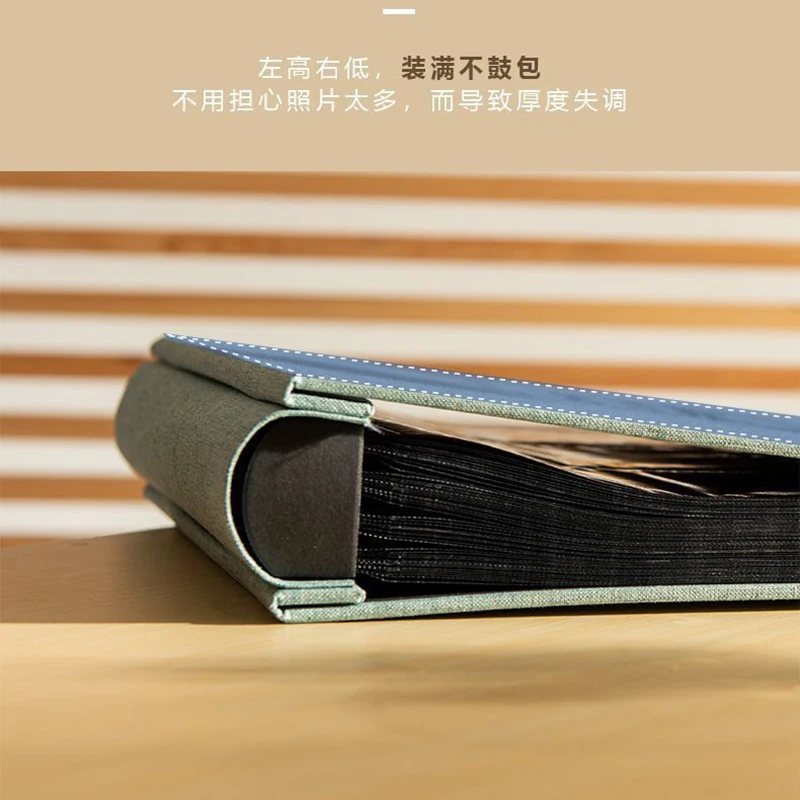 

Over-plastic 6 Inch 600 Photos Cotton and Linen Interstitial Album Book Family Large-capacity Album Commemorative Book