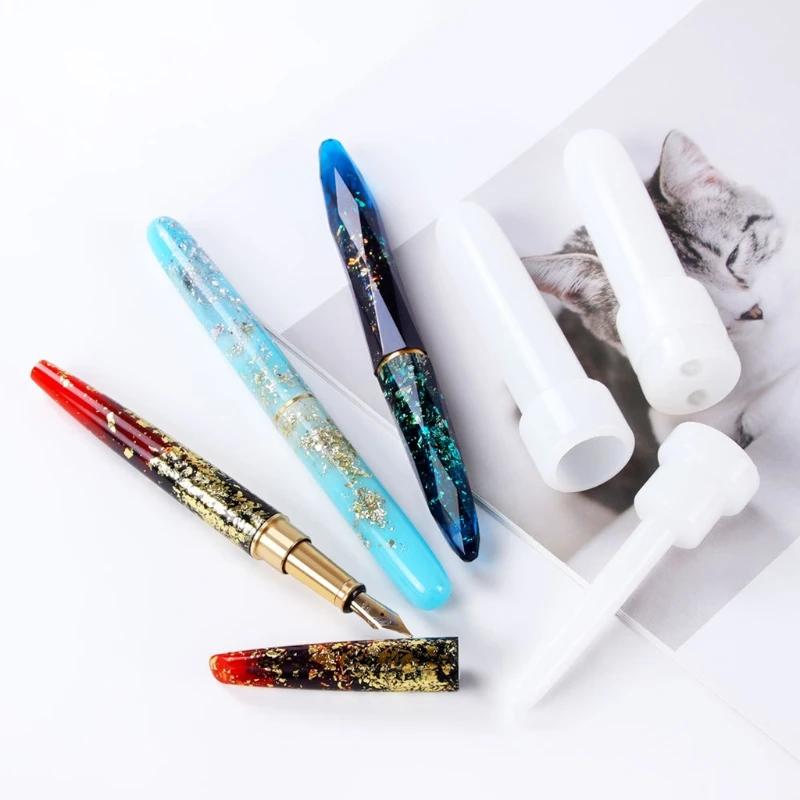

1 Set Silicone Pen Molds Resin Mold Pen Style Casting Mold Ballpoint Epoxy Mold