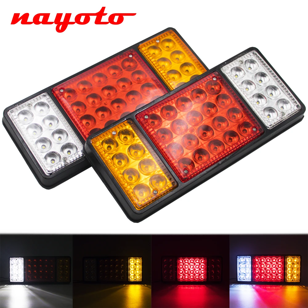 

2Pcs 12V 24V 36 LED Tail Light Rear Brake Reverse Lamp Stop Turn Signal Indicator Car Boat Trailer Truck Van UTE Caravan