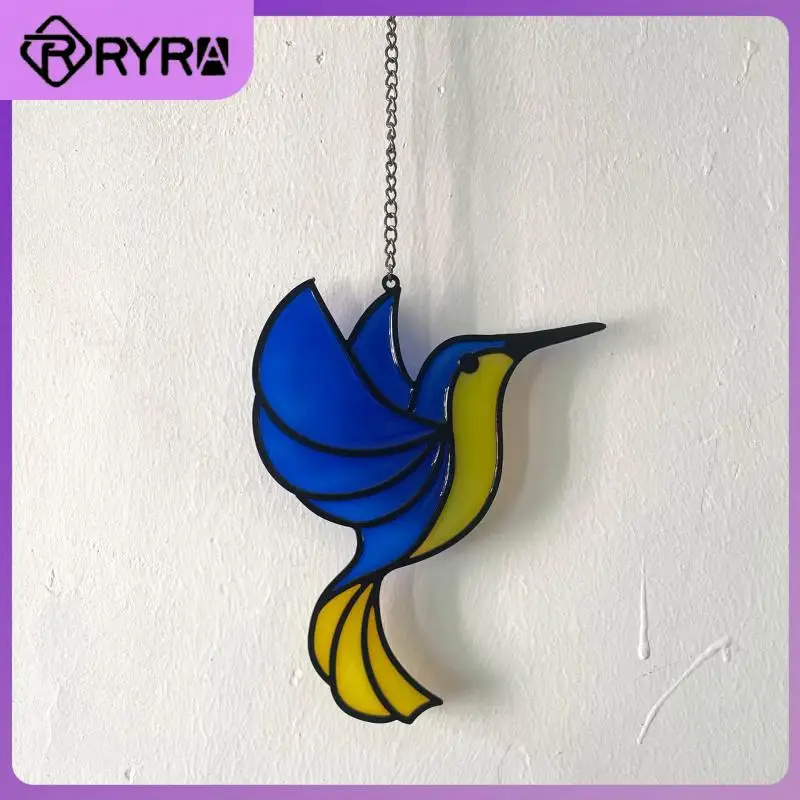 

Colorful Hummingbird Pendant Creative Acrylic Sun Catcher Pendant Bird Shape Pendants Unique Home Outdoor Decorations Beauty