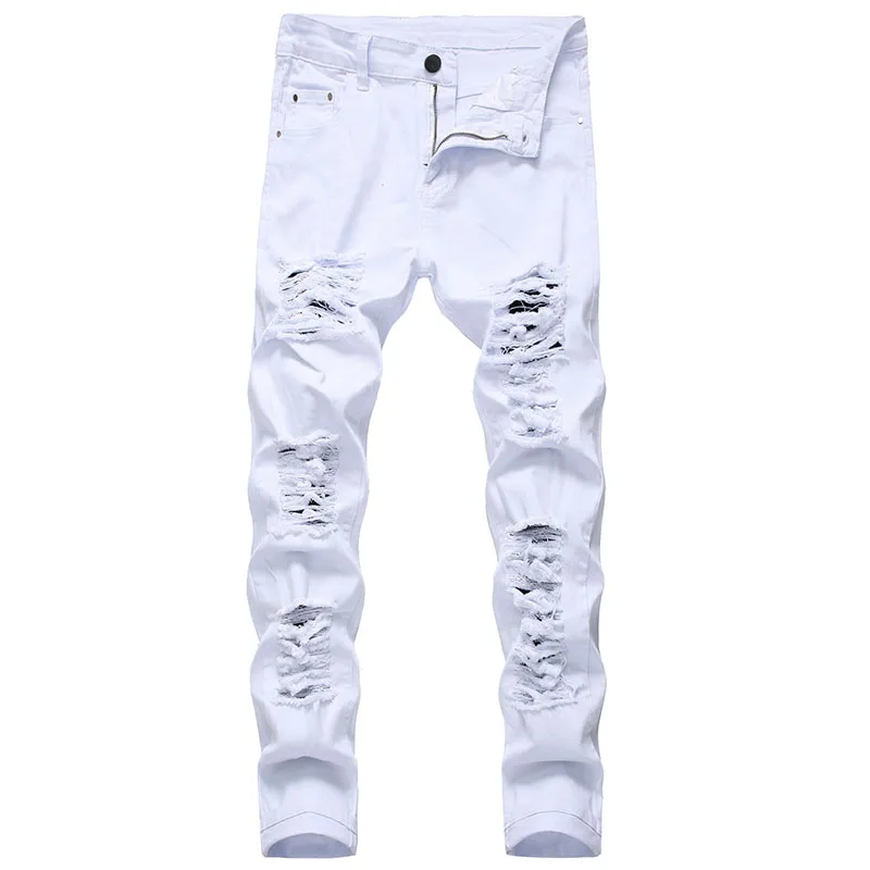 Special Counter Y2k Jeans For Men Bleach Stone Wash Softener Guangdong Hole Spring And Autumn Mid Jeans Streetwear 499