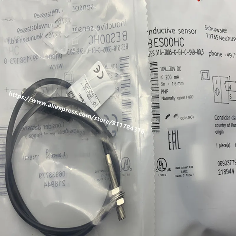2Pcs New High Quality Balluff Proximity Switch BES00H5 BES 516-3005-G-E4-C-S26-00 3
