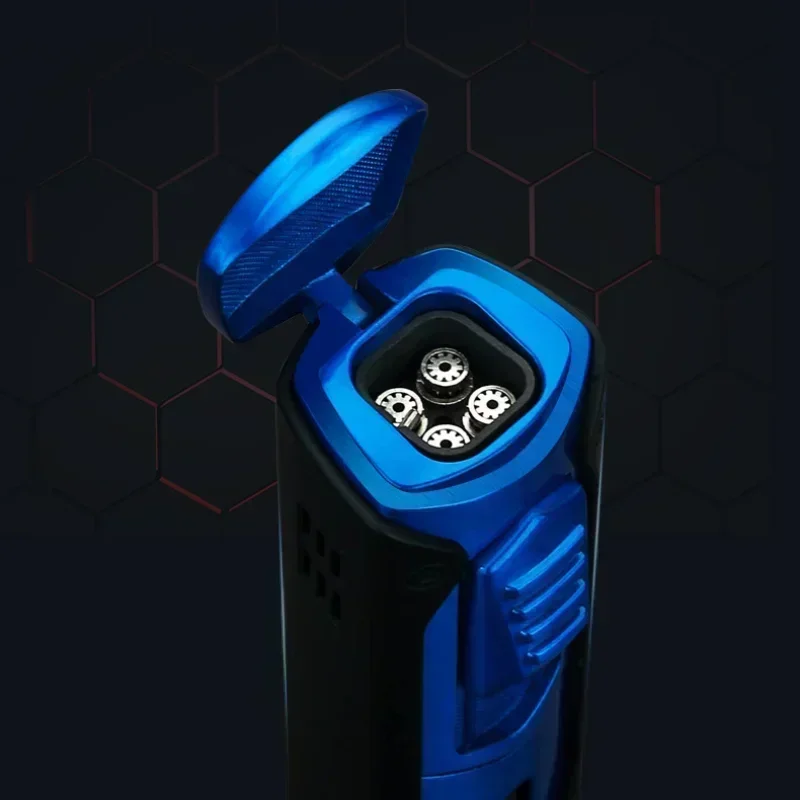 Новый HONEST Многофункциональный уличный турбо 4-факел с синим пламенем