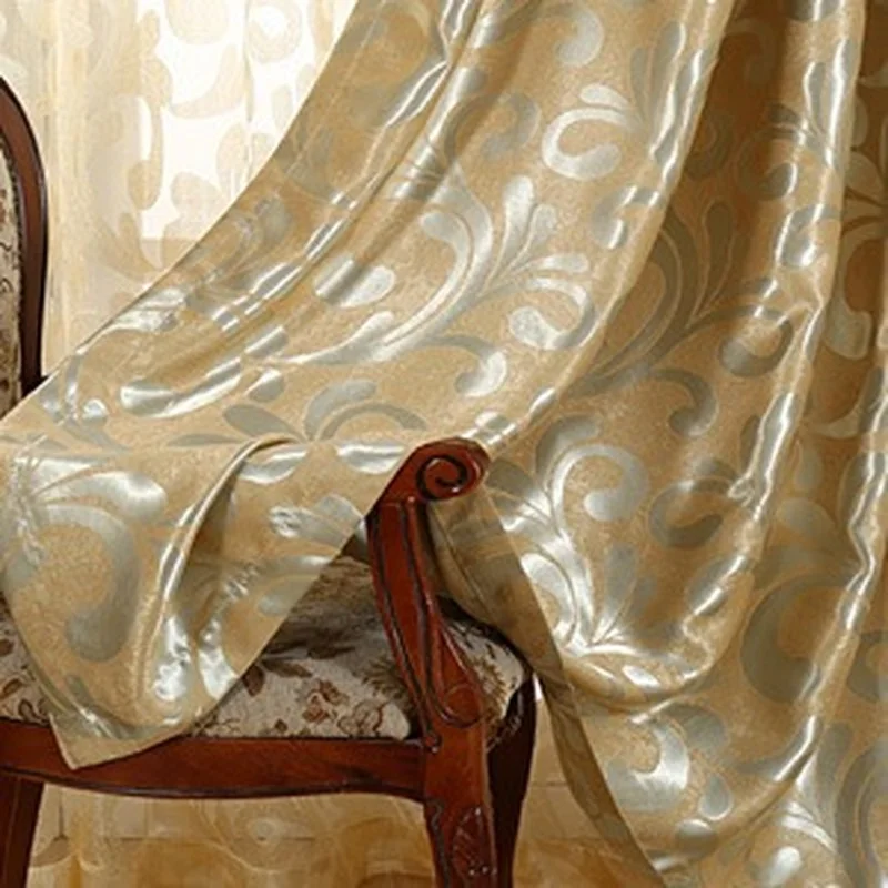 

Phoenix Flower CURTAIN Double-sided Jacquard Blackout Curtains for Living Room Bedroom Simple European Window Valance Custom