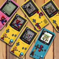 marvel and game boy luxury case for xiaomi mi 11 note 10 10t 9 12 pro lite poco x3 f3 m3 clear cases for redmi 9 9a 10 iron man