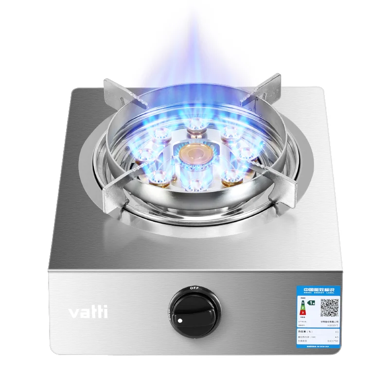 

Single Burner Stove Desktop Liquefied Gas Household Natural Gas Energy-Saving Stainless Steel Fierce Fire Gas Stove.