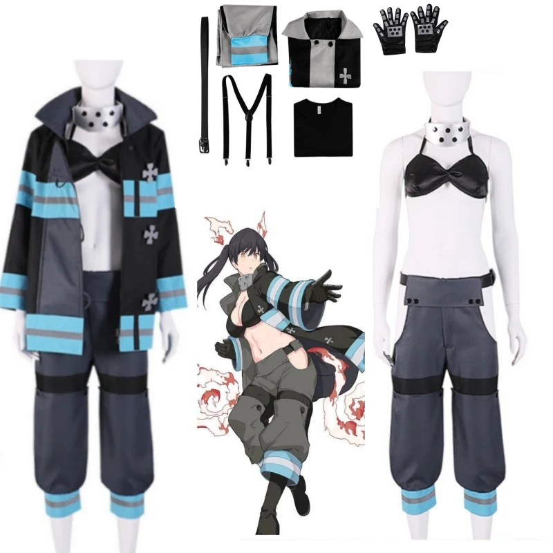 

Аниме пожарная сила котацу Тамаки косплей костюмы Хэллоуин костюмы для женщин Одежда для ролевых игр Униформа полный комплект Аниме