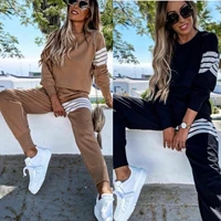 spring and autumn new european and american womens fashion casual sports suit two piece suit workout clothes for women