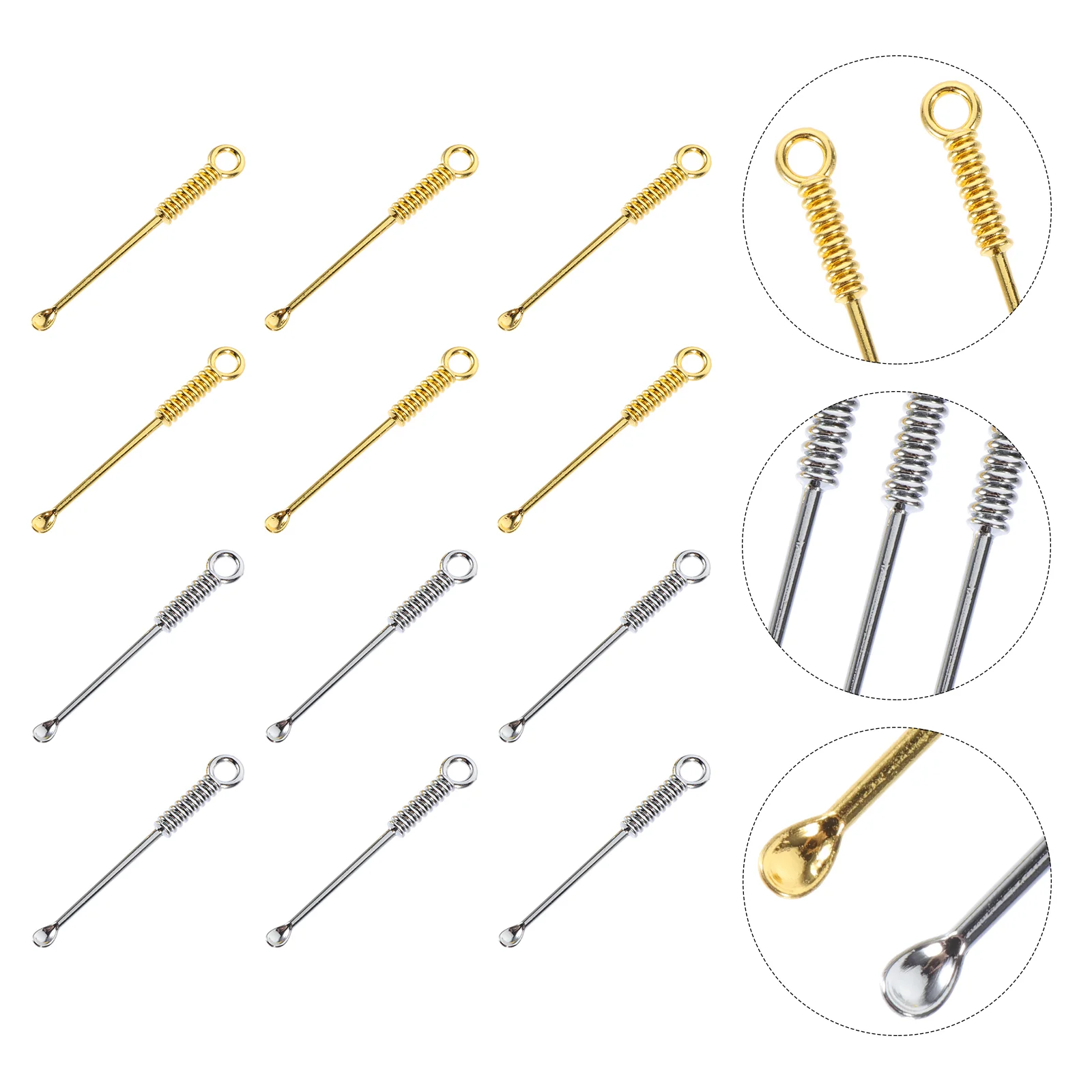 

Spoon Mini Scoop Tiny Scoopsmeasuring Spoons Pendant Metalfor Microfilling Vials Gold Scooper Pendantssamplingset Teaspoon Charm