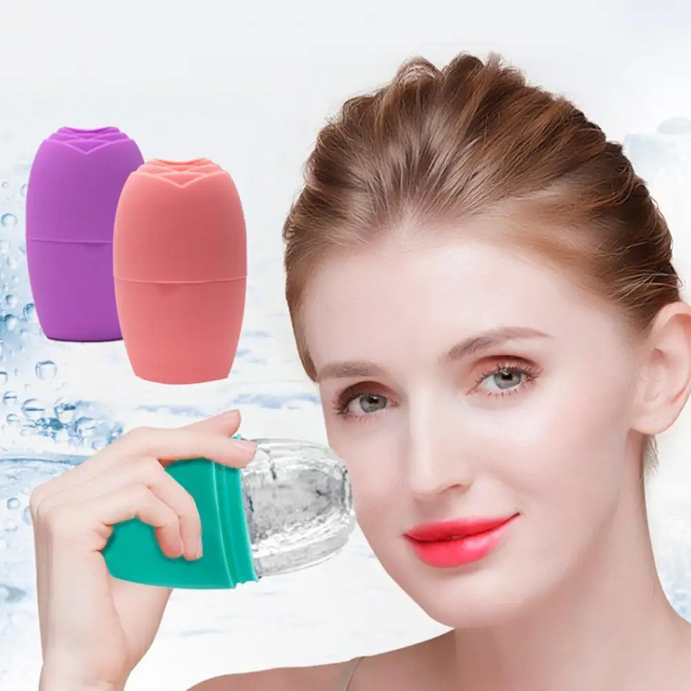 

Facial Massage Silicone Ice Roller Brighten Tighten Puffiness Rose Shrink Lifting Firming Mold Care Shape Ice Flower Pores R3P3