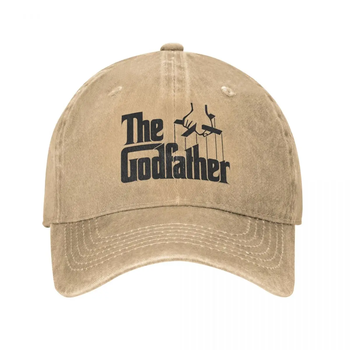 Бейсбольная кепка унисекс с логотипом Крестный отец хлопковая потертостями