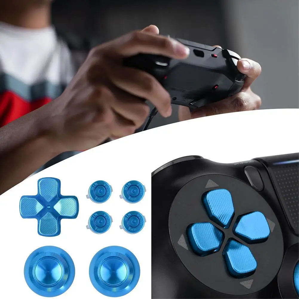 

Compatible For Ps5 Controller Aluminum Alloy Gamepad Replacement Button Set Handle Joystick Modified Accessories
