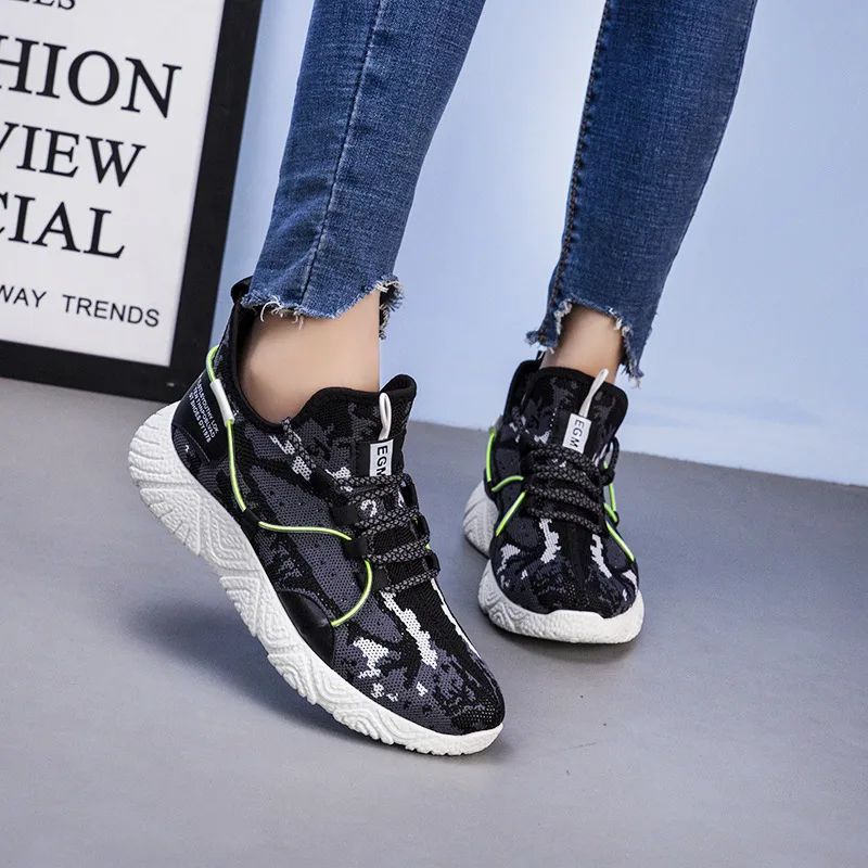 

Женские кроссовки из дышащего материала, летние кроссовки с мягкой подошвой, повседневная спортивная обувь в Корейском стиле, 2022