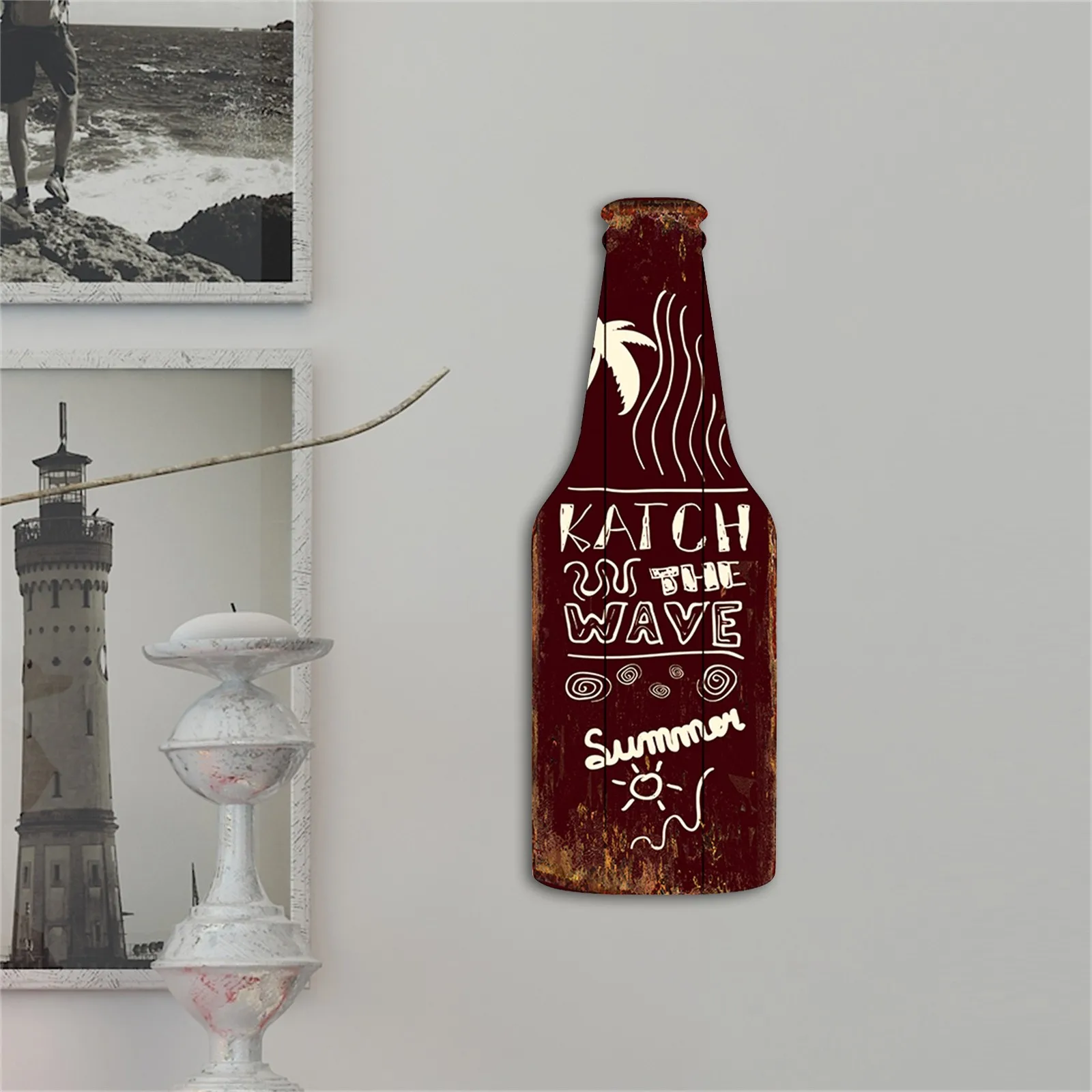 Винтажная доска для серфинга бутылка пива домашний декор деревянные знаки бара