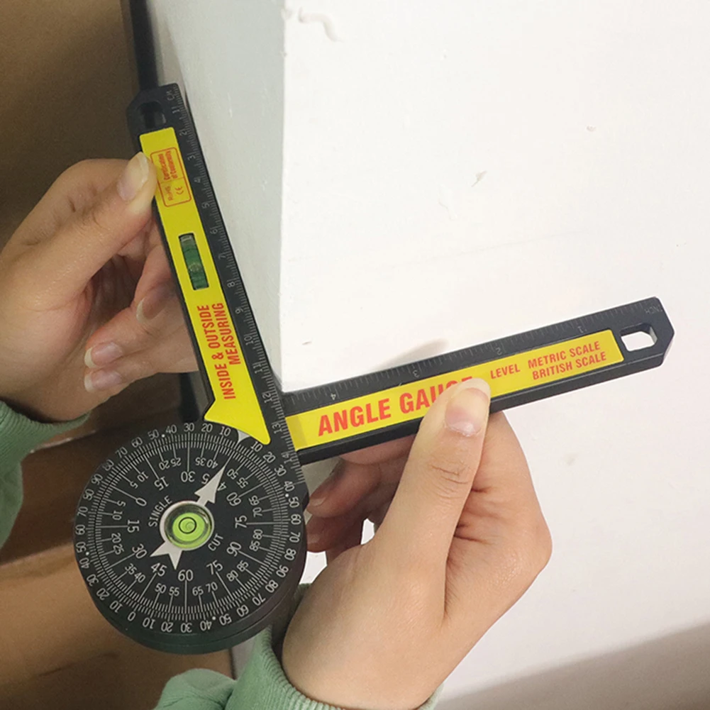 

Aluminum Alloy Woodworking Scale Miter Saw Protractor Angle Finder Ruler Gauge Inclinometer Measuring Tools for Carpenter