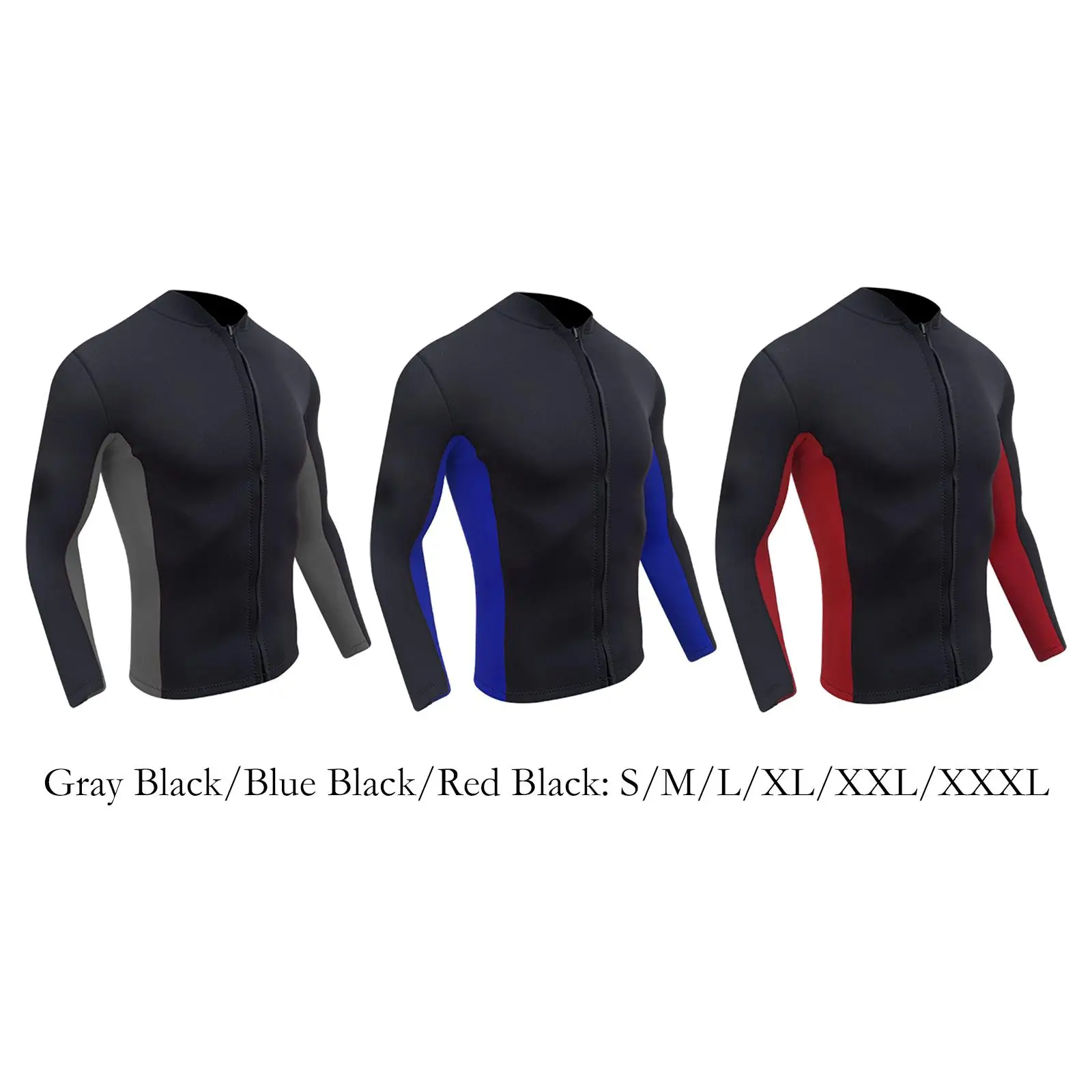 

Men's/Women's Wetsuits Jacket 2mm Neoprene Tops Adult Girls Surfing Diving Wetsuit Jacket Long Sleeve Watersports Wetsuits