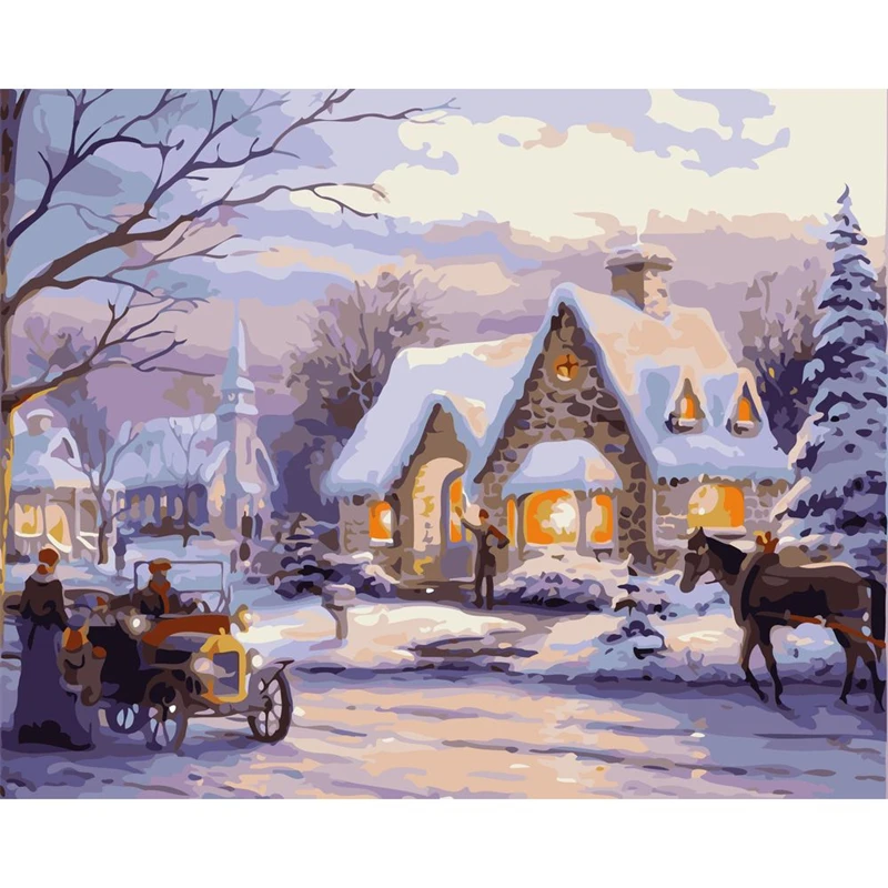 

No.858 Painting By Numbers DIY Oil Coloring Paint By Numbers Set Gift Drawing By Numbers Canvas Decor New Arrivals